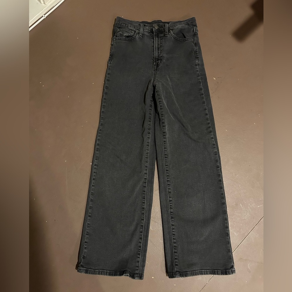 Black High Waisted Wide Leg Jeans